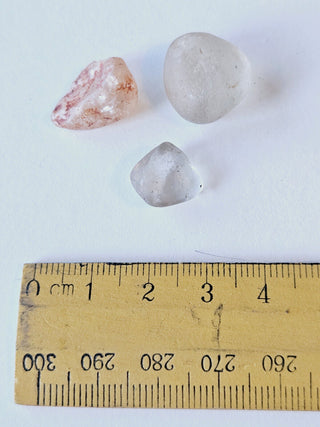 3 x Topaz Quartz Faceting Rough Mineral Specimens Genuine Gems Gemstone G3