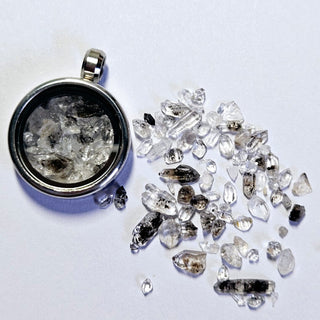 Genuine Herkimer Diamond Crystals Pendant Necklace Jewellery Genuine Openable