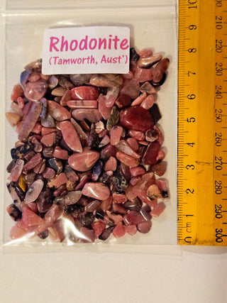 Rhodonite 50gm Australian Ethically collected Tumbled Genuine Gems Gemstone G7