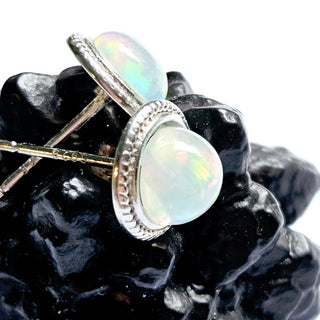 Solid Opal Stud Round Earrings Twist 8mm Australian Genuine Gems Silver RRP$160