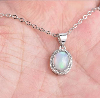 Solid Opal Pendant Oval Twist Australian Genuine Gems Silver RRP$160