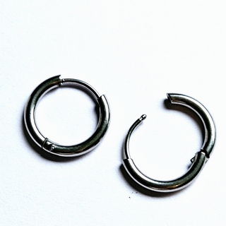 14mm Easy Click Silver Hoop Sleepers Earrings: Australian, Huggie Hypoallergenic