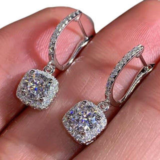 925 S.Silver Bridal Jewelry ROYAL Cubic Zircon Zirconia Crystal Earrings