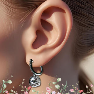 925 S.Silver Bridal Jewelry ROYAL Cubic Zircon Zirconia Crystal Earrings