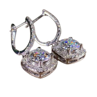 925 S.Silver Bridal Jewelry ROYAL Cubic Zircon Zirconia Crystal Earrings