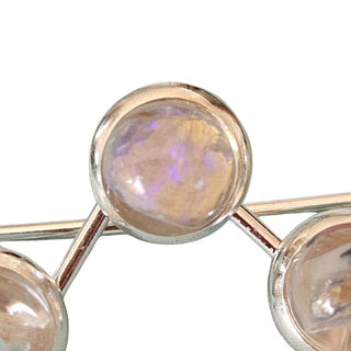 Andamooka Fire Opal Hairclip Australian Genuine Sterling Silver Resin RRP$240