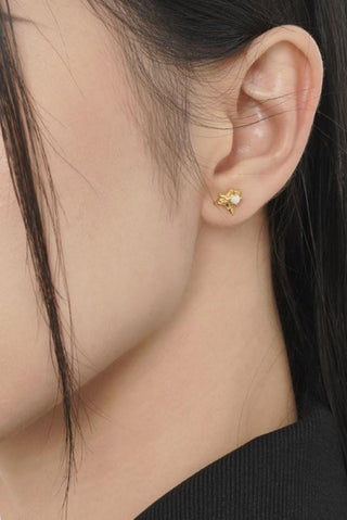 Solid Opal Stud Earrings Gold Nugget Australian Genuine Gems Silver RRP$160