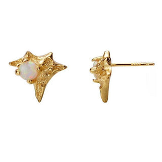 Solid Opal Stud Earrings Gold Nugget Australian Genuine Gems Silver RRP$160