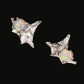 Solid Opal Stud Earrings Gold Nugget Australian Genuine Gems Silver RRP$160