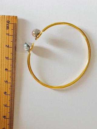 Opal & Resin Double Bangle Adjustable Australian Genuine Natural Jewellery