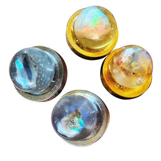 Opal & Resin Ball Earrings Studs Australian Genuine Natural Jewellery