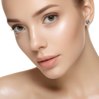 Opal & Resin Ball Earrings Studs Australian Genuine Natural Jewellery