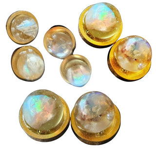 Opal & Resin Ball Earrings Studs Australian Genuine Natural Jewellery