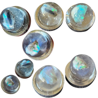 Opal & Resin Ball Earrings Studs Australian Genuine Natural Jewellery