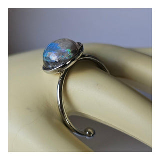 Opal & Resin Ring Ball Design Adjustable Australian Genuine Natural Jewellery