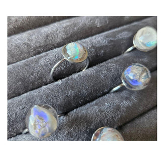 Opal & Resin Ring Ball Design Adjustable Australian Genuine Natural Jewellery