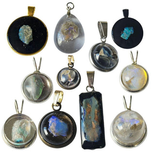 Opal & Resin Pendant Australian Genuine Natural Jewellery RRP $90 Raw opal