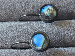 Opal & Resin Earrings Australian Genuine Natural Jewellery RRP $90 Raw opal