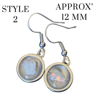 Opal & Resin Earrings Australian Genuine Natural Jewellery RRP $90 Raw opal