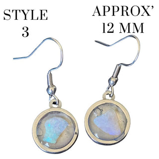 Opal & Resin Earrings Australian Genuine Natural Jewellery RRP $90 Raw opal