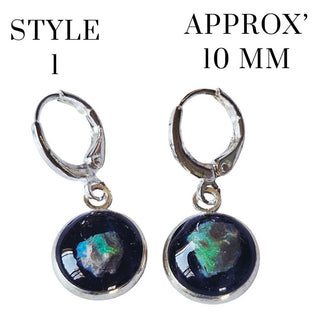 Opal & Resin Earrings Australian Genuine Natural Jewellery RRP $90 Raw opal