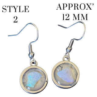 Opal & Resin Earrings Australian Genuine Natural Jewellery RRP $90 Raw opal