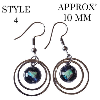 Opal & Resin Earrings Australian Genuine Natural Jewellery RRP $90 Raw opal