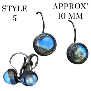 Opal & Resin Earrings Australian Genuine Natural Jewellery RRP $90 Raw opal