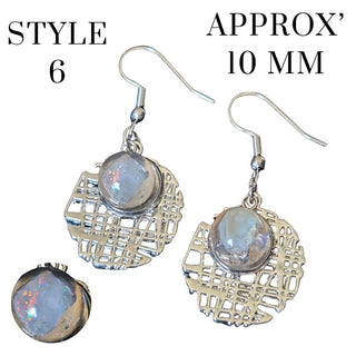 Opal & Resin Earrings Australian Genuine Natural Jewellery RRP $90 Raw opal