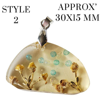 Rose Gold Natural Flowers Resin Pendant Australian Hand Made Jewellery Botanical