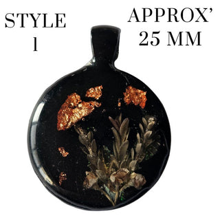 Rose Gold Natural Flowers Resin Pendant Australian Hand Made Jewellery Botanical
