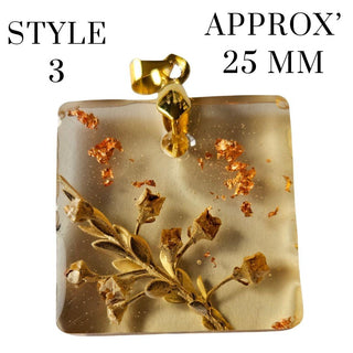 Rose Gold Natural Flowers Resin Pendant Australian Hand Made Jewellery Botanical