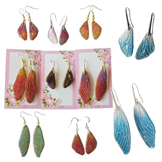 Fairy Wings Resin Earrings Aust' Hand Made Jewellery Artist Created