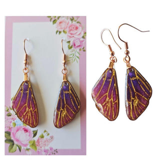 Fairy Wings Resin Earrings Aust' Hand Made Jewellery Artist Created