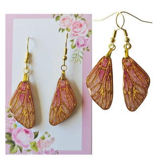 Fairy Wings Resin Earrings Aust' Hand Made Jewellery Artist Created