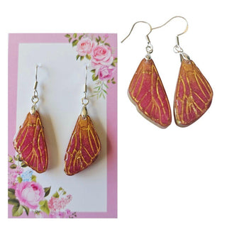 Fairy Wings Resin Earrings Aust' Hand Made Jewellery Artist Created