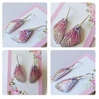 Fairy Wings Resin Earrings Aust' Hand Made Jewellery Artist Created