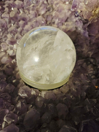 Amethyst Crystal Cave Geode - Rotating Quartz Ball Water Fountain HUGE Copper
