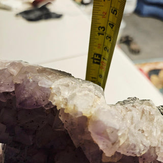 Amethyst Crystal Cave Geode - Rotating Quartz Ball Water Fountain HUGE Copper