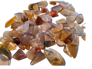 AGATE Tumbled Orange Yellow Polished Genuine Gems Gemstone Real Australian 100gm