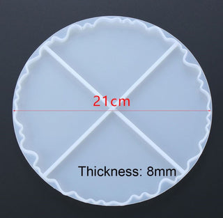 Agate Slice Wave Crystal Resin Silicone Mould 4 Cavity Coaster Geode