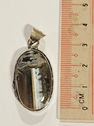 Garden Agate Sterling Silver Pendant 1 Natural Stone Handcrafted Jewelry Genuine Gemstone Necklace