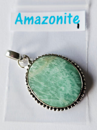 Amazonite Sterling Silver Pendant 1 Natural Stone Handcrafted Jewelry Genuine Gemstone Necklace