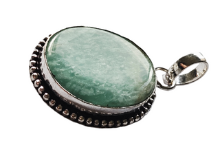 Amazonite Sterling Silver Pendant 1 Natural Stone Handcrafted Jewelry Genuine Gemstone Necklace
