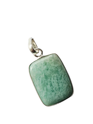 Amazonite Sterling Silver Pendant 2 Natural Stone Handcrafted Jewelry Genuine Gemstone Necklace