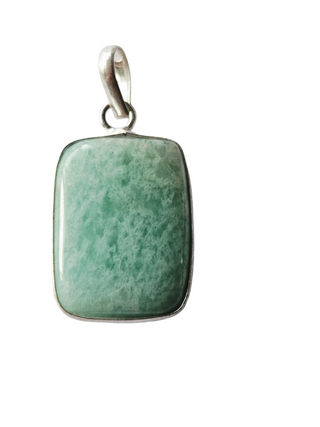 Amazonite Sterling Silver Pendant 2 Natural Stone Handcrafted Jewelry Genuine Gemstone Necklace