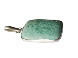 Amazonite Sterling Silver Pendant 2 Natural Stone Handcrafted Jewelry Genuine Gemstone Necklace