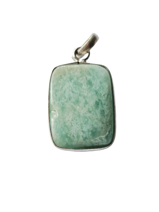 Amazonite Sterling Silver Pendant 2 Natural Stone Handcrafted Jewelry Genuine Gemstone Necklace
