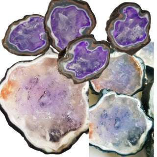 Geode Amethyst Specimen Soap Bar  Large Size (WS available) Gift Boxed + Stand