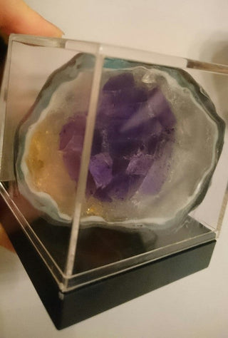 Geode Amethyst Specimen Soap Bar  Large Size (WS available) Gift Boxed + Stand